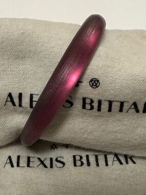Alexis Bittar Lucite Skinny Tapered Bangle Bracelet 🟣💕Purple-Pink-Magenta💕🟣